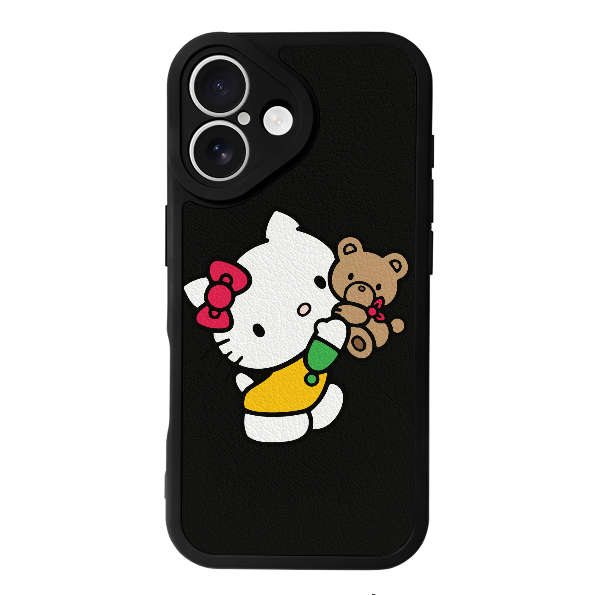 （画像用） Hello Kitty ハローキティ 【iPhone 16シリーズ対応】シリコンスマホケース（レザー調） 材質：シリコン